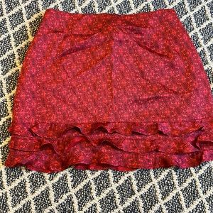 Red and black skirt